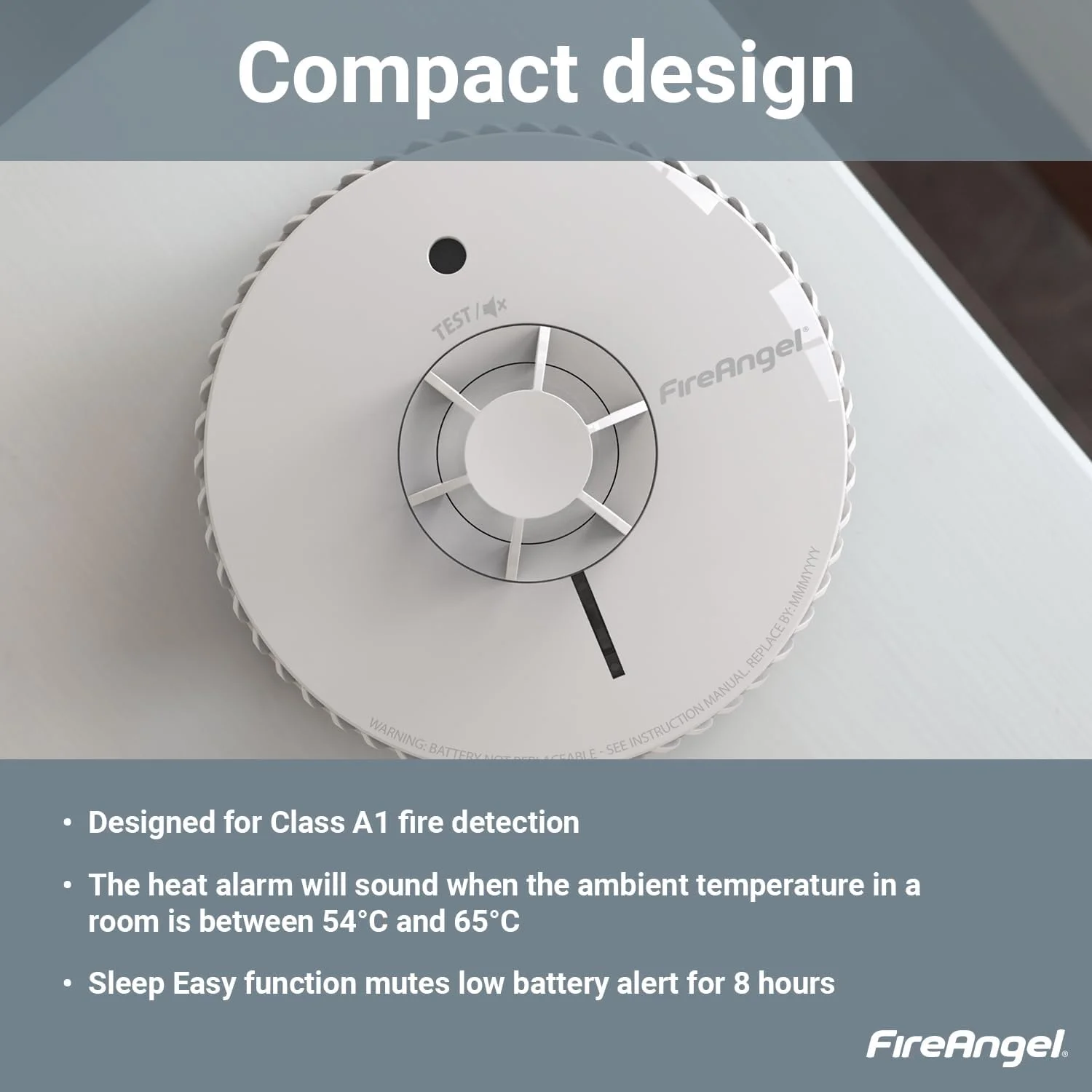 آلارم حرارتی FireAngel با باتری 10 ساله مهر و موم شده، FA6720-R (جایگزین HT-630، نسل جدید) آلارم حرارتی FireAngel با باتری 10 ساله مهر و موم شده، FA6720-R (جایگزین HT-630، نسل جدید)