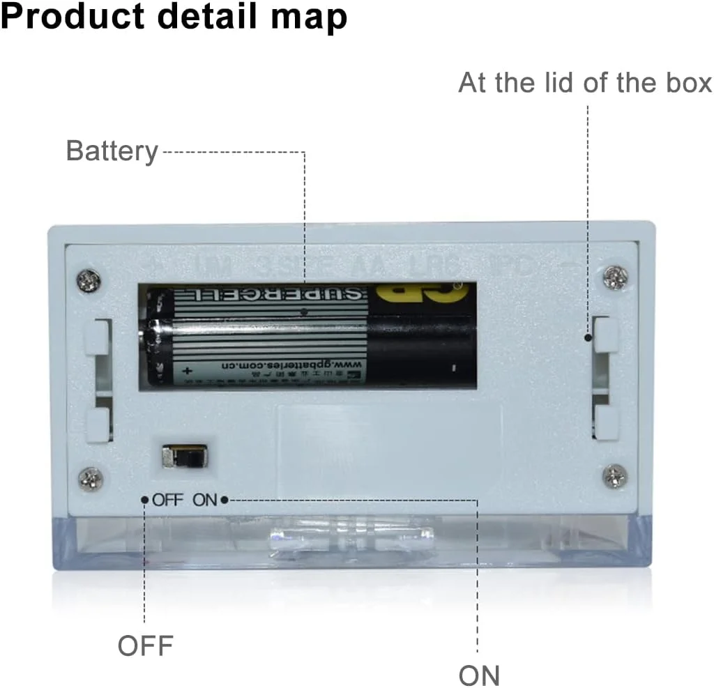 چراغ سوراخ کلید درب shsyue با سنسور حرکتی مادون قرمز، چراغ 4 LED، قابل چسباندن در هر مکان، با باتری کار می کند - نقره ای