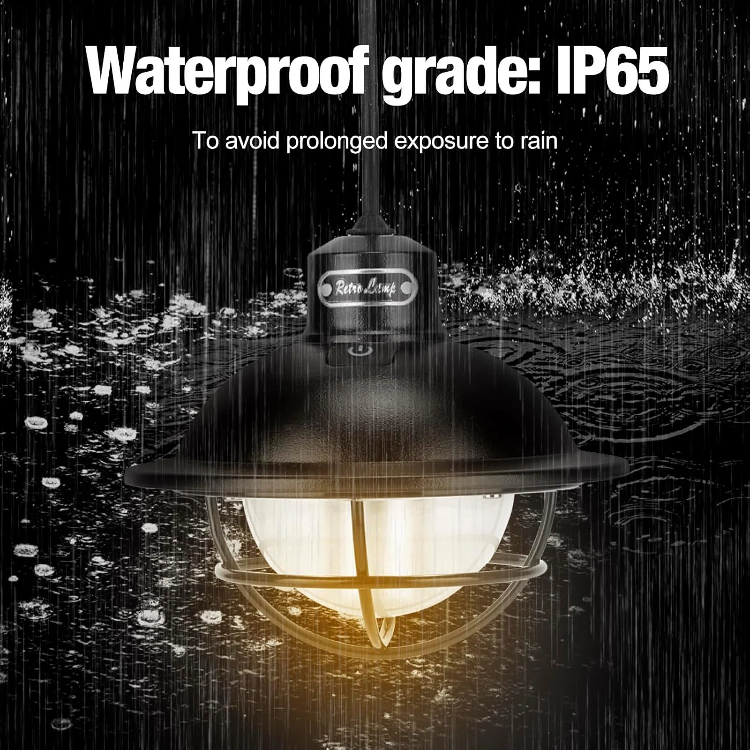 چراغ کمپینگ رترو شارژی برای چادر، چراغ اضطراری قابل حمل چادر، ضد آب IP65 با کم نور شدن پیوسته و 4 حالت نور برای کمپینگ، پیاده روی، مواقع اضطراری، ماهیگیری [کلاس انرژی B]