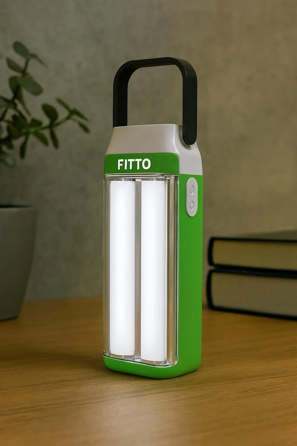 چراغ اضطراری قابل حمل و قدرتمند Fitto، فانوس اضطراری قابل شارژ، مناسب برای فضای باز (کوچک)