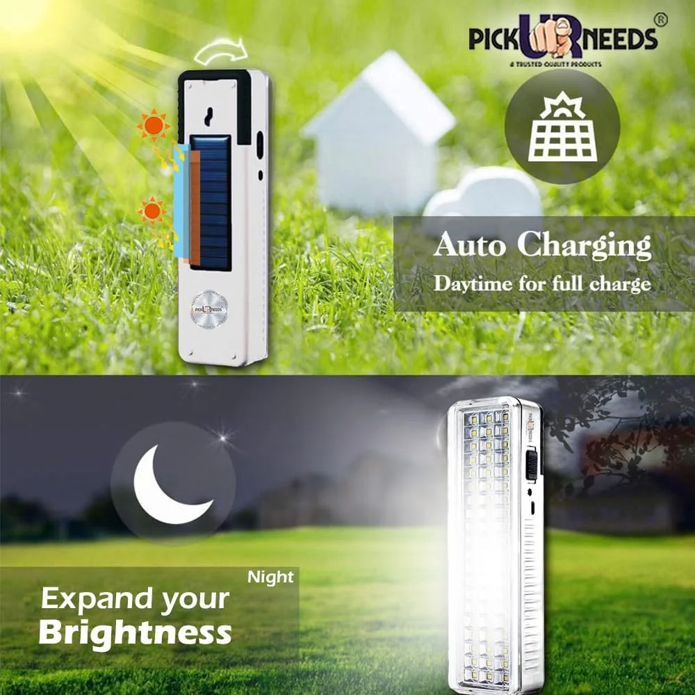 چراغ اضطراری خورشیدی قابل شارژ Pick Ur Needs برای منزل با 42 ال ای دی پرنور، چراغ فانوسی ایستاده