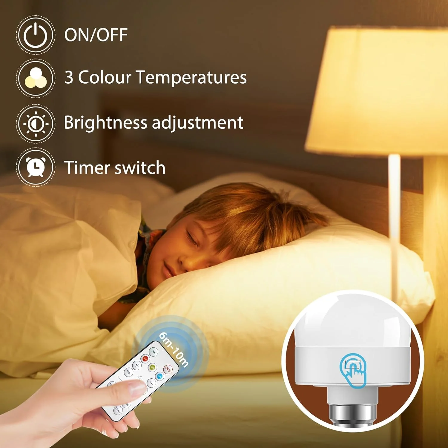 لامپ های شارژی، کنترل از راه دور، معادل 40 وات، 300 لومن، شارژ جداشدنی B22، 3 تایمر، 5 دیمر، چراغ LED اضطراری، باتری خور برای مکان های بدون پریز لامپ های شارژی، کنترل از راه دور، معادل 40 وات، 300 لومن، شارژ جداشدنی B22، 3 تایمر، 5 دیمر، چراغ LED اضطراری، باتری خور برای مکان های بدون پریز