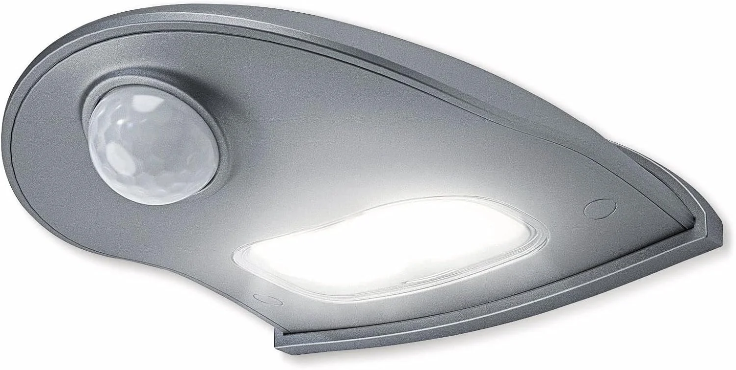 چراغ ال ای دی درب اوسرام، چراغ باتری خور، دارای سنسور حرکتی یکپارچه، سنسور روز و شب، IP54، سفید سرد، 102.5 x 92.4 x 36.5 میلی متر [کلاس انرژی A ++]