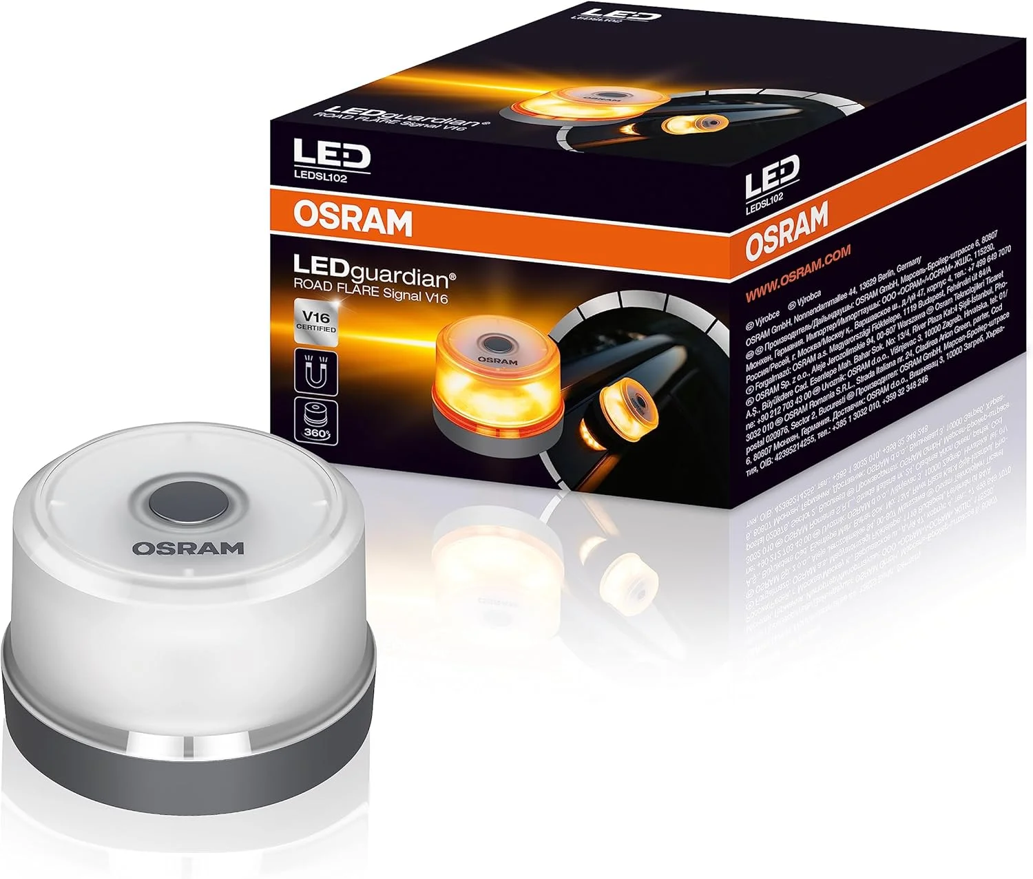 چراغ هشدار LED اضطراری خودرو اوسرام مدل V16 LEDGuardian