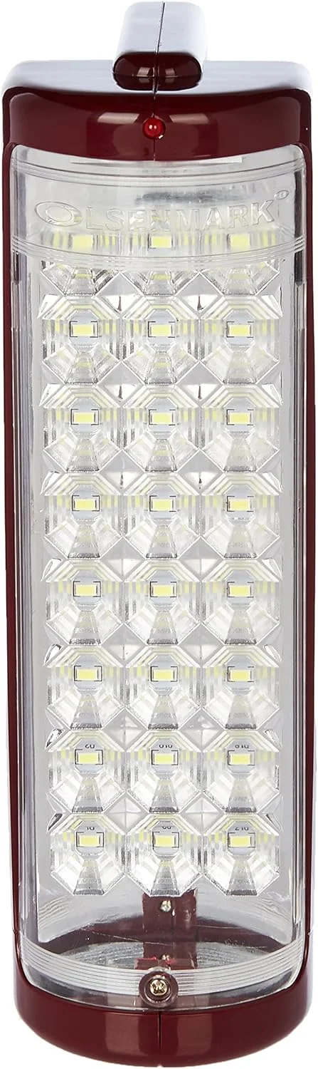 چراغ اضطراری ال ای دی 24 تایی شارژی اولسن مارک با 2 حالت تنظیم سرعت، قرمز