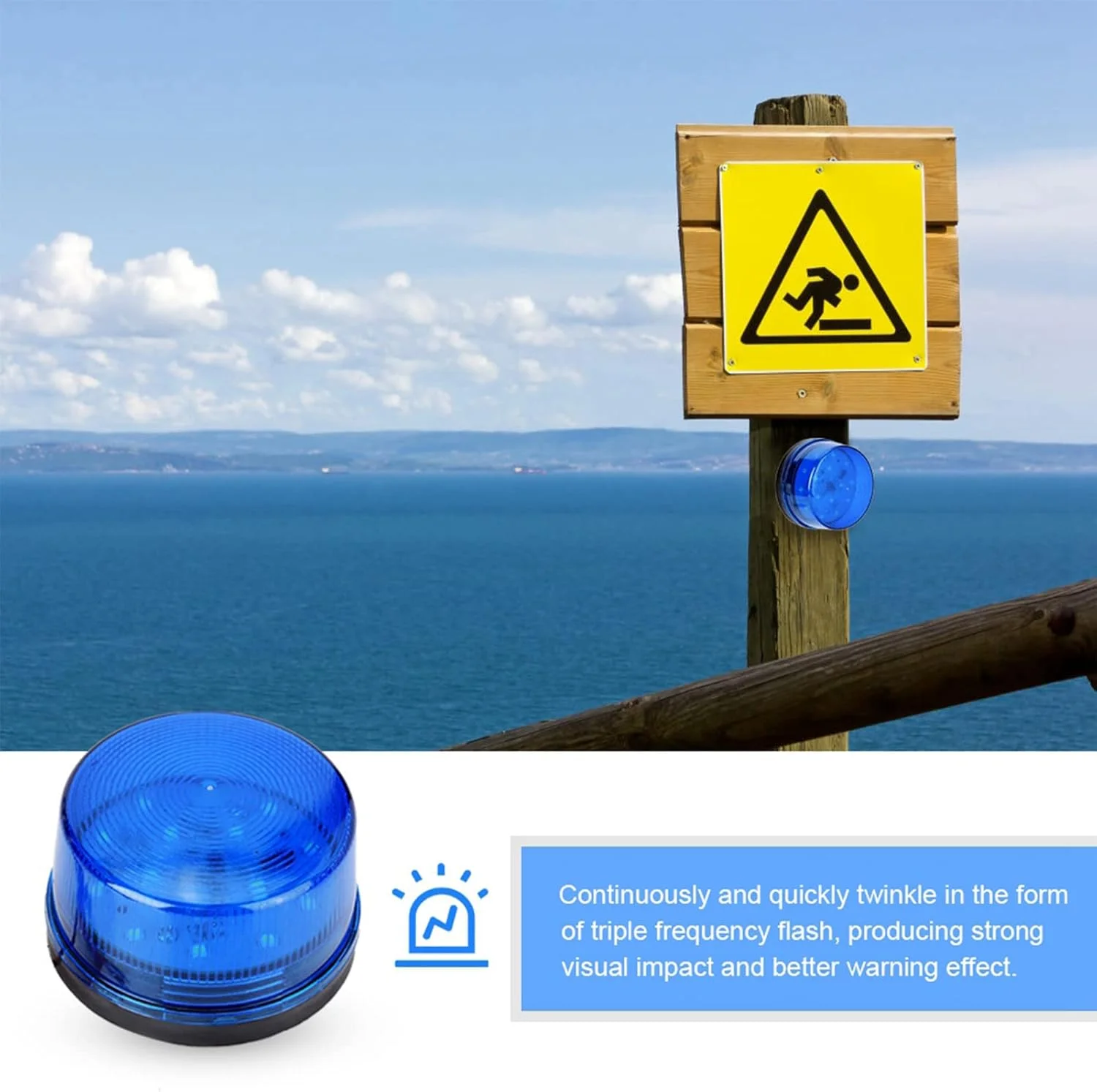 چراغ هشدار دهنده چشمک زن LED Luqeeg - چراغ اضطراری ضد آب 12 ولت برای مخروط های ترافیکی، ستون های هشدار دهنده، گاردریل ها (بدون صدا) چراغ هشدار دهنده چشمک زن LED Luqeeg - چراغ اضطراری ضد آب 12 ولت برای مخروط های ترافیکی، ستون های هشدار دهنده، گاردریل ها (بدون صدا)