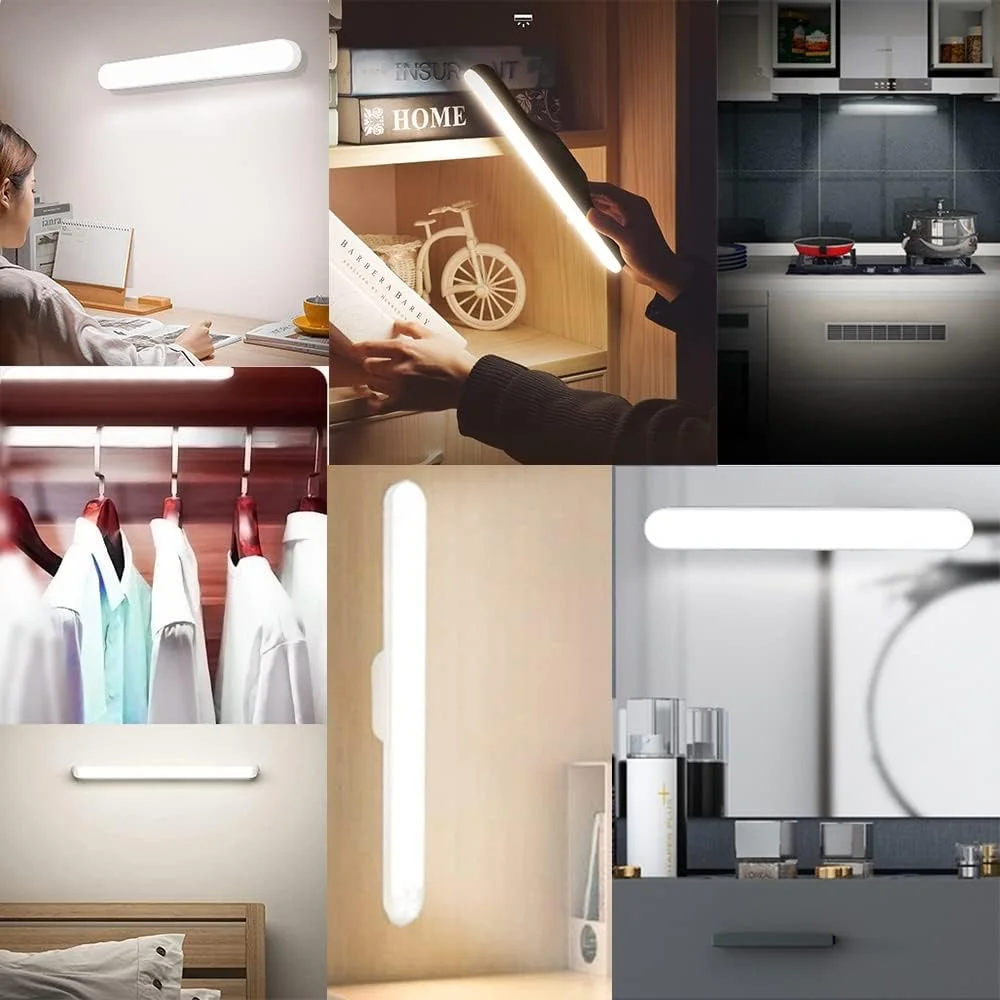 نوار چراغ LED، پایه مغناطیسی و نوار لامپ قابل شارژ USB، قابل حمل برای آرایش، خودرو، کابینت، مطالعه در اتاق خواب و موارد اضطراری نوار چراغ LED، پایه مغناطیسی و نوار لامپ قابل شارژ USB، قابل حمل برای آرایش، خودرو، کابینت، مطالعه در اتاق خواب و موارد اضطراری