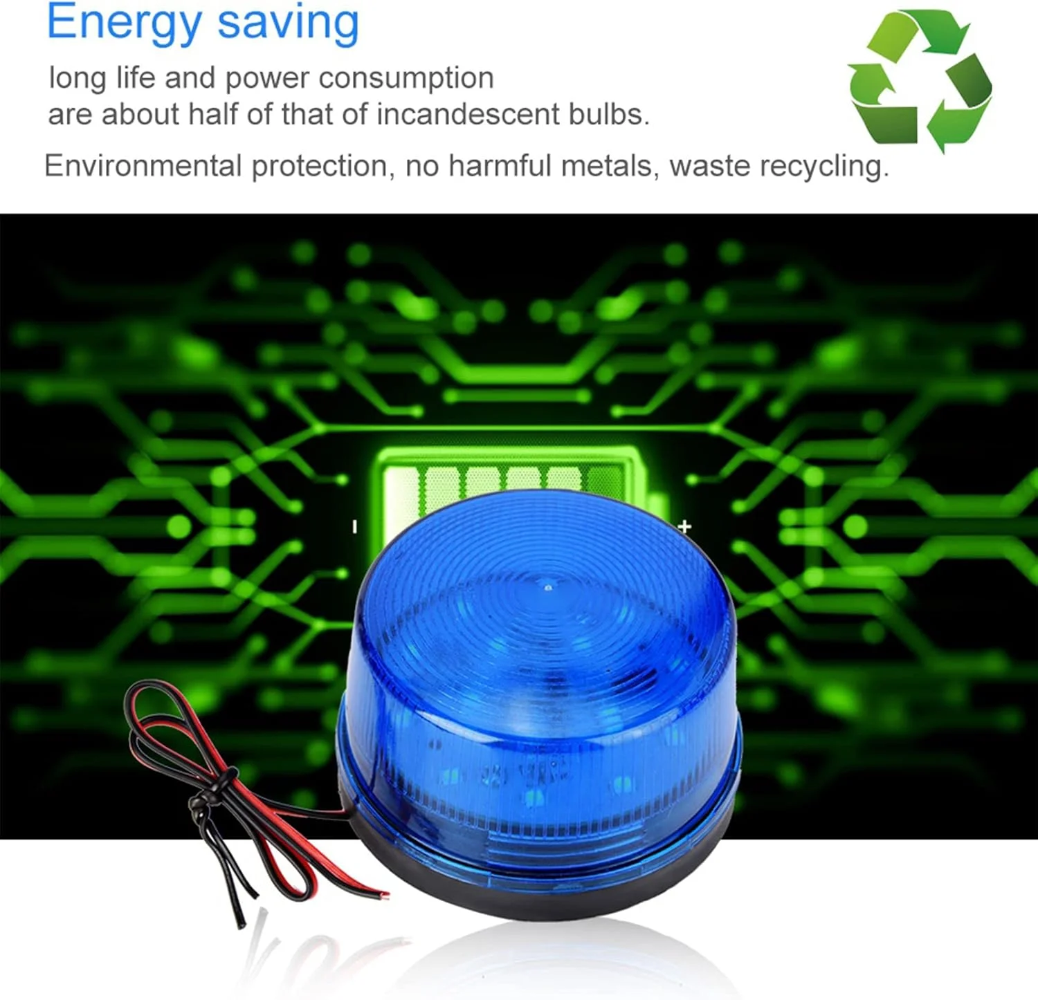 چراغ هشدار دهنده چشمک زن LED Luqeeg - چراغ اضطراری ضد آب 12 ولت برای مخروط های ترافیکی، ستون های هشدار دهنده، گاردریل ها (بدون صدا) چراغ هشدار دهنده چشمک زن LED Luqeeg - چراغ اضطراری ضد آب 12 ولت برای مخروط های ترافیکی، ستون های هشدار دهنده، گاردریل ها (بدون صدا)