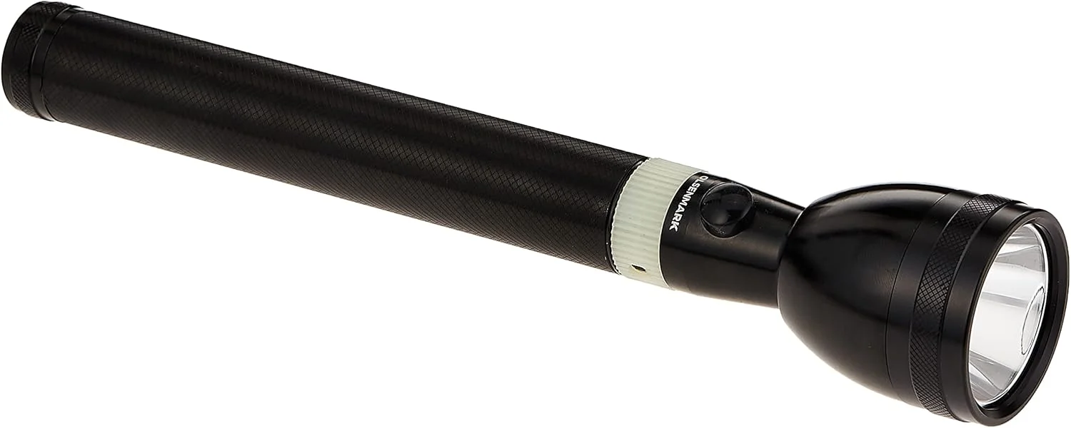 چراغ اضطراری ال ای دی شارژی 24 تکه اولسن مارک با چراغ قوه، مارون/مشکی