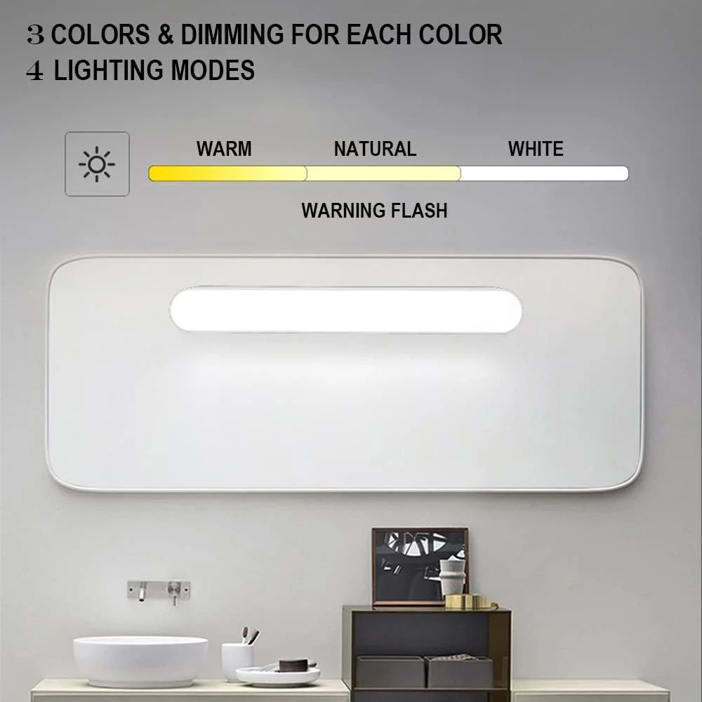 نوار چراغ LED، پایه مغناطیسی و نوار لامپ قابل شارژ USB، قابل حمل برای آرایش، خودرو، کابینت، مطالعه در اتاق خواب و موارد اضطراری نوار چراغ LED، پایه مغناطیسی و نوار لامپ قابل شارژ USB، قابل حمل برای آرایش، خودرو، کابینت، مطالعه در اتاق خواب و موارد اضطراری