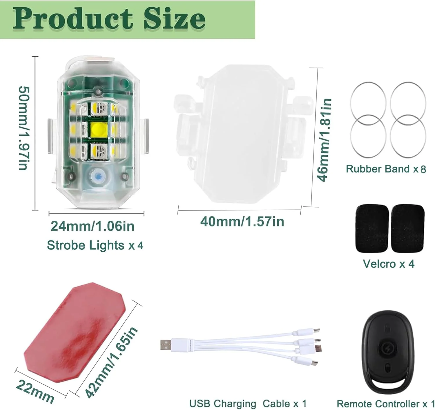چراغ استروب بیسیم KEWAYO، 4 عدد چراغ اضطراری LED ضد برخورد با کنترل از راه دور، چراغ عقب سیگنال شبانه قابل شارژ USB با 7 رنگ و روشنایی بالا، برای کامیون، موتورسیکلت، ماشین، پهپاد و دوچرخه چراغ استروب بیسیم KEWAYO، 4 عدد چراغ اضطراری LED ضد برخورد با کنترل از راه دور، چراغ عقب سیگنال شبانه قابل شارژ USB با 7 رنگ و روشنایی بالا، برای کامیون، موتورسیکلت، ماشین، پهپاد و دوچرخه