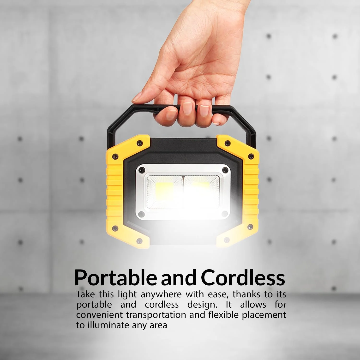 چراغ کار ال ای دی COB شارژی 30 وات LEVADA PLUS – 1500 لومن، باتری 6000 میلی آمپر ساعت، ضد آب IP65 – ایده آل برای کمپینگ در فضای باز، پیاده روی و استفاده اضطراری (بسته 2 عددی)