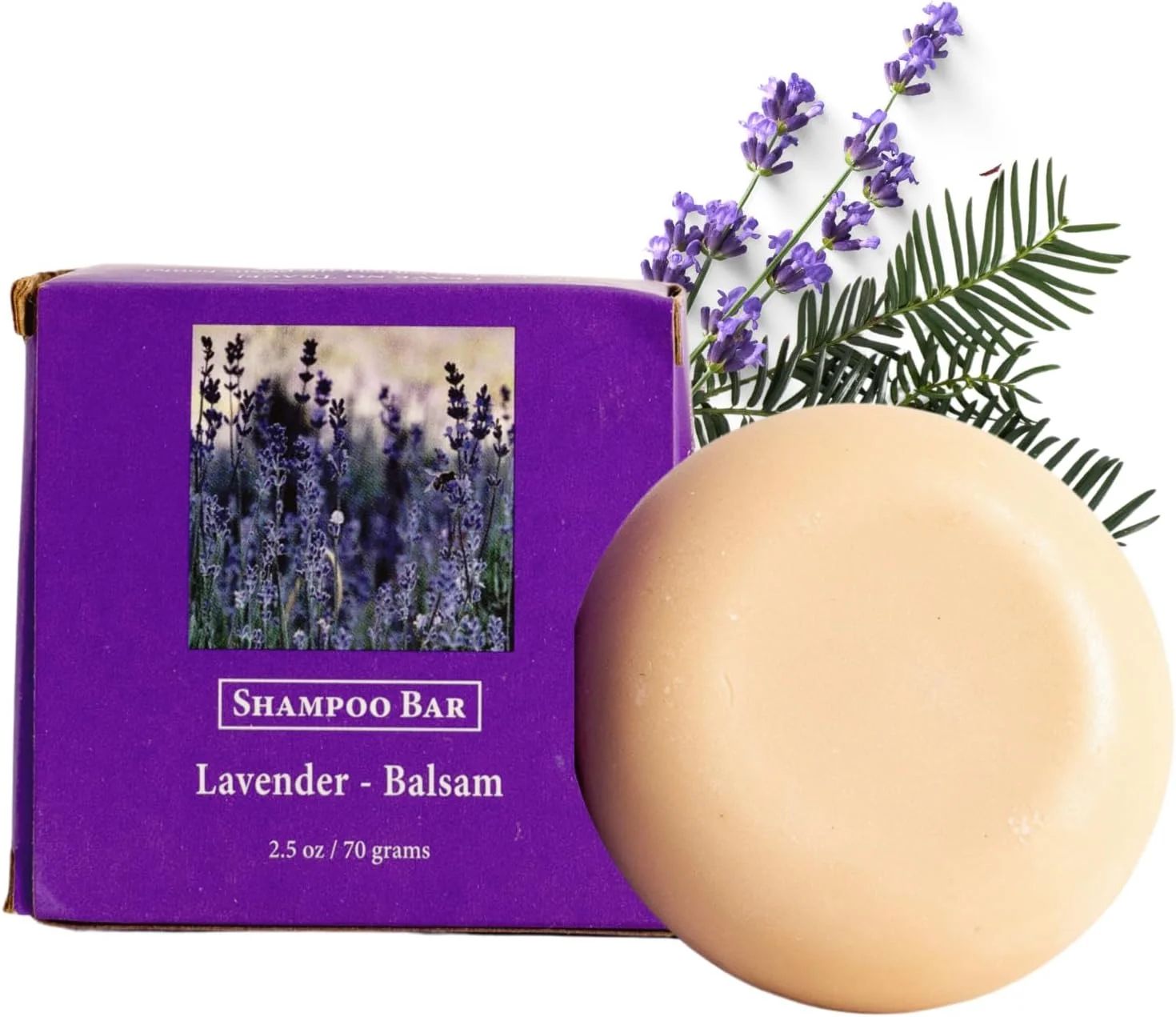 شامپو بار Adirondack با رایحه اسطوخودوس و بلسان، کاملا طبیعی، مناسب موهای چرب و پوست سر حساس، حاوی روغن های ضروری، بدون سولفات، گیاهی و سازگار با محیط زیست، 70 گرم