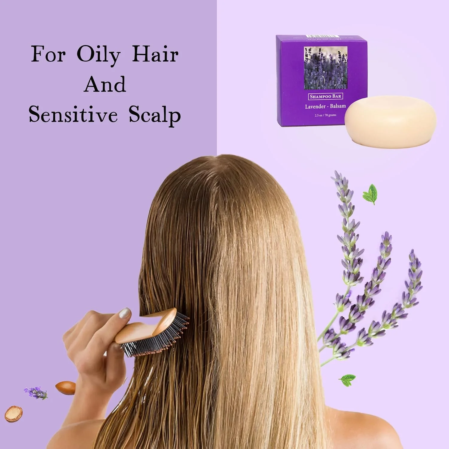 شامپو بار Adirondack با رایحه اسطوخودوس و بلسان، کاملا طبیعی، مناسب موهای چرب و پوست سر حساس، حاوی روغن های ضروری، بدون سولفات، گیاهی و سازگار با محیط زیست، 70 گرم شامپو بار Adirondack با رایحه اسطوخودوس و بلسان، کاملا طبیعی، مناسب موهای چرب و پوست سر حساس، حاوی روغن های ضروری، بدون سولفات، گیاهی و سازگار با محیط زیست، 70 گرم