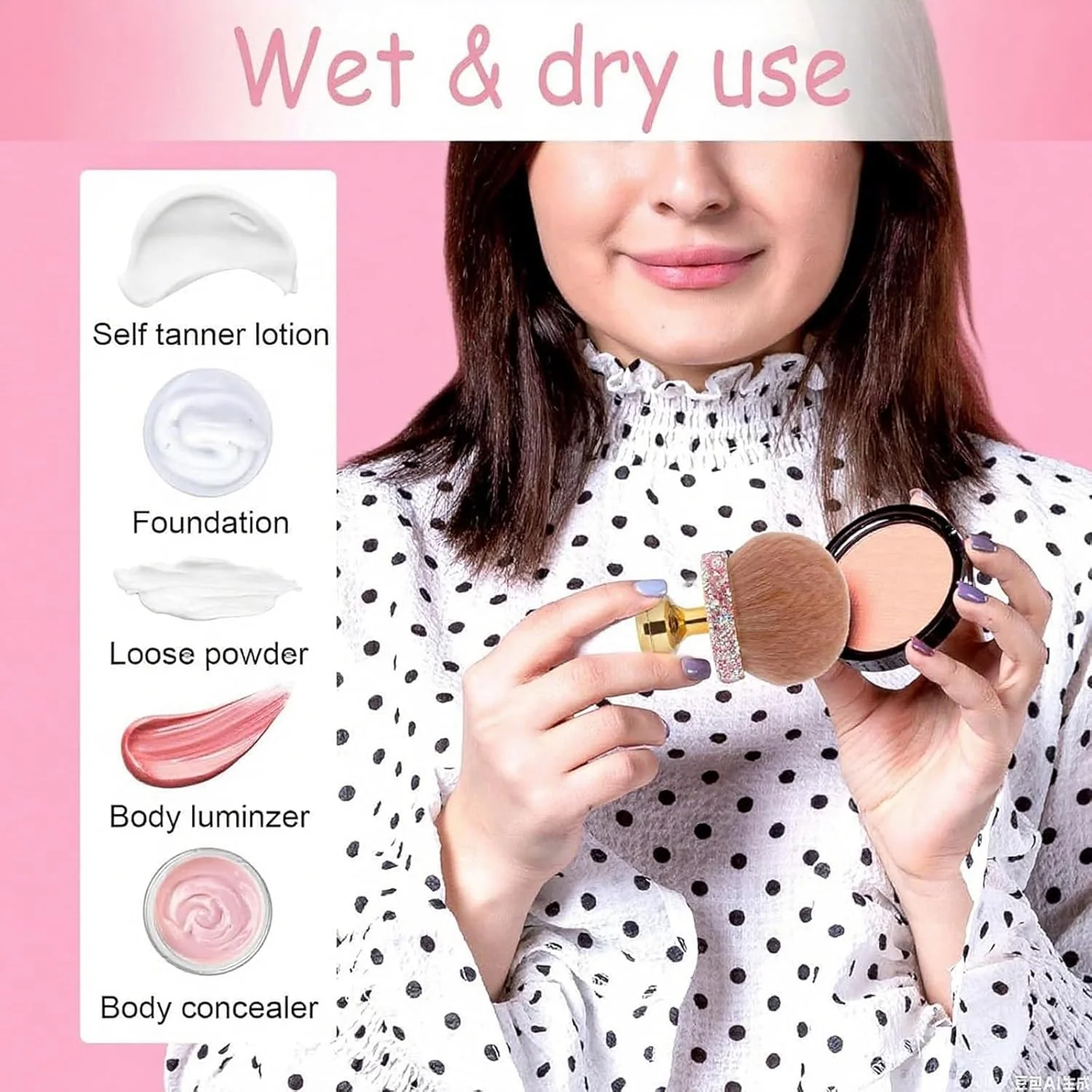 براش آرایشی بزرگ بدن Wisfunlly، اپلیکاتور برنزه کننده خودکار پشت، براش های کابوکی سر پهن برای ترکیب برنزه کننده ها، اپلیکاتور برنزه کننده خودکار، براش های آرایشی صورت و پا (صورتی) براش آرایشی بزرگ بدن Wisfunlly، اپلیکاتور برنزه کننده خودکار پشت، براش های کابوکی سر پهن برای ترکیب برنزه کننده ها، اپلیکاتور برنزه کننده خودکار، براش های آرایشی صورت و پا (صورتی)