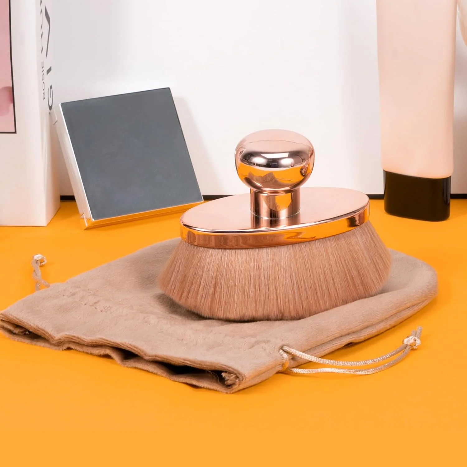 براش ضد آفتاب بسیار بزرگ UNIMEIX برای صورت، براش کابوکی برای استفاده از ضد آفتاب، براش برنزه کننده بدن، پخش کننده عالی آرایش برای کرم پودر مایع و پودر (رزگلد) براش ضد آفتاب بسیار بزرگ UNIMEIX برای صورت، براش کابوکی برای استفاده از ضد آفتاب، براش برنزه کننده بدن، پخش کننده عالی آرایش برای کرم پودر مایع و پودر (رزگلد)