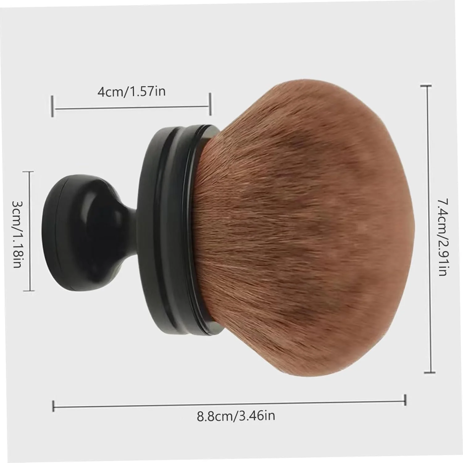 براش برنزه کننده، براش بزرگ آرایش بدن، قطر 7.4 سانتی متر، سر پهن، کابوکی بیضی شکل، اپلیکاتور قابل حمل پوست برای پاها/بازوها براش برنزه کننده، براش بزرگ آرایش بدن، قطر 7.4 سانتی متر، سر پهن، کابوکی بیضی شکل، اپلیکاتور قابل حمل پوست برای پاها/بازوها