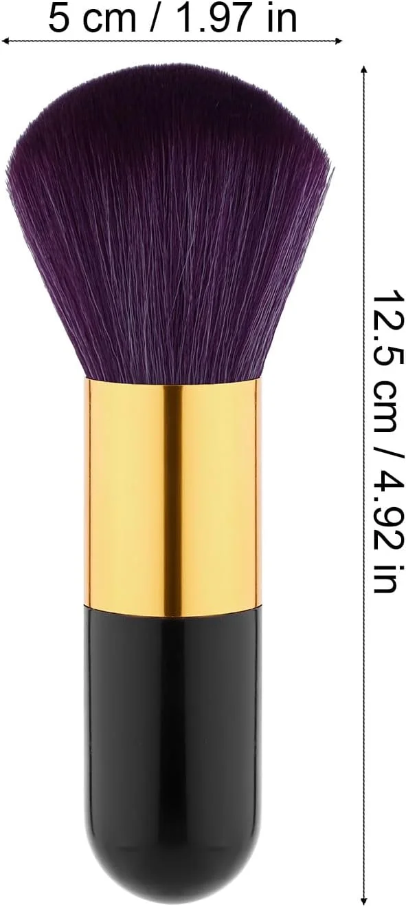 براش برنزه کننده برای برنزه کردن خودکار، براش بزرگ گیاهی کابوکی، براش نرم کننده صورت، ابزار آرایشی حرفه ای برای استفاده بی عیب و نقص (طلایی مشکی)