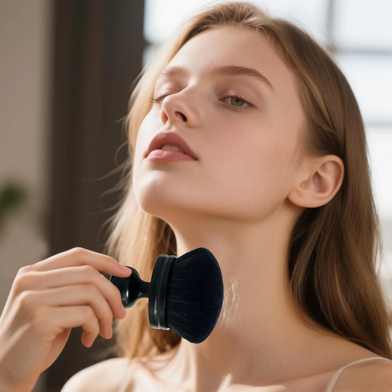 براش آرایشی بزرگ بدنه برای برنزه کردن، اپلیکاتور بیضی شکل برای پشت، براش پهن برای برنزه کردن، براش ترکیب کننده فوری برنزه کننده برای کرم ضد آفتاب صورت و پا (مشکی) براش آرایشی بزرگ بدنه برای برنزه کردن، اپلیکاتور بیضی شکل برای پشت، براش پهن برای برنزه کردن، براش ترکیب کننده فوری برنزه کننده برای کرم ضد آفتاب صورت و پا (مشکی)