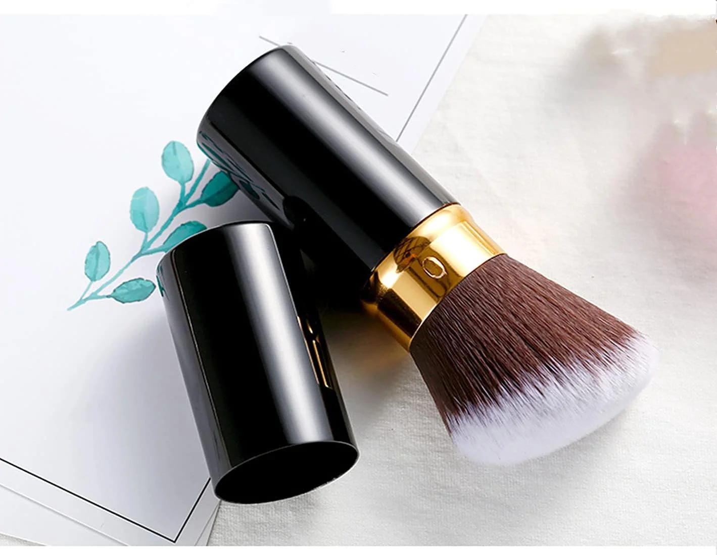 براش کرم پودر جمع شونده SINIDE، براش آرایشی حرفه ای کابوکی - بهترین براش رژگونه و کیت مسافرتی برای پودر معدنی، کانتورینگ، کرم یا لوازم آرایشی مایع (طلایی مشکی) براش کرم پودر جمع شونده SINIDE، براش آرایشی حرفه ای کابوکی - بهترین براش رژگونه و کیت مسافرتی برای پودر معدنی، کانتورینگ، کرم یا لوازم آرایشی مایع (طلایی مشکی)
