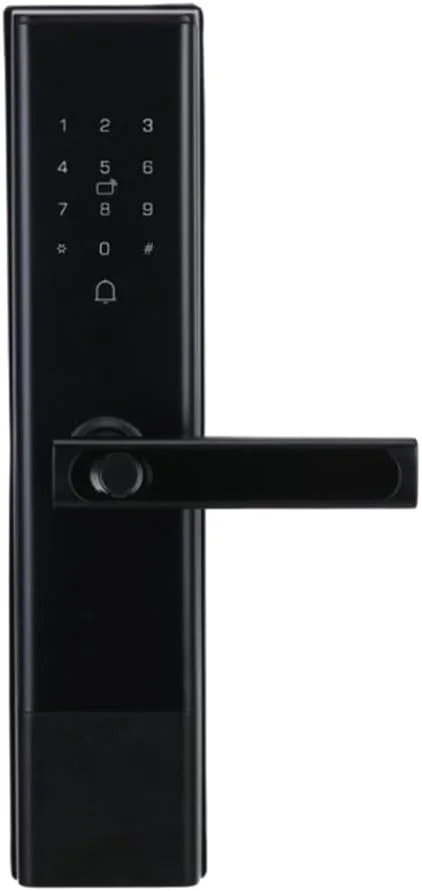 قفل درب هوشمند K2، وای فای و بلوتوث، صفحه کلید دیجیتال، دسترسی با اثر انگشت، مشکی