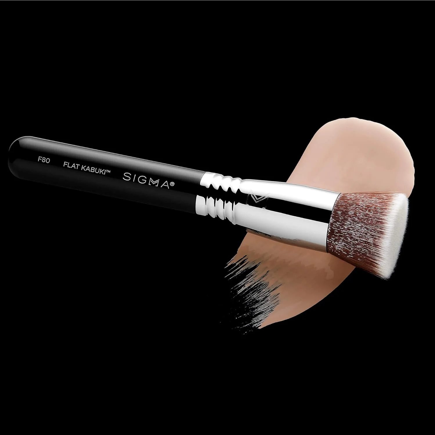 براش سیگما بیوتی F80 - Flat Kabuki™. براش های آرایشی حرفه ای صورت و چشم، بدون تست حیوانی و وگان، الیاف مصنوعی ضد آب و نرم براش سیگما بیوتی F80 - Flat Kabuki™. براش های آرایشی حرفه ای صورت و چشم، بدون تست حیوانی و وگان، الیاف مصنوعی ضد آب و نرم