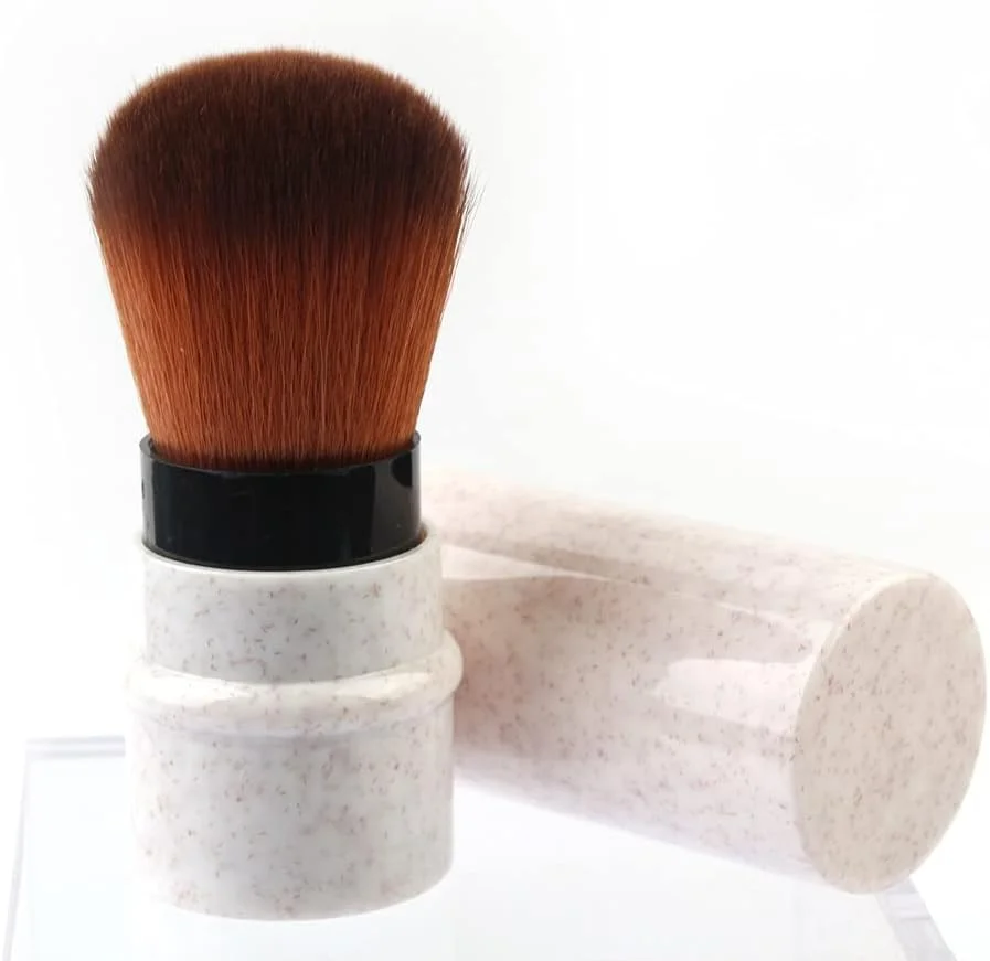RN BEAUTY براش کابوکی جمع شونده، براش پودر، براش کرم پودر، براش رژگونه، براش برنزر، براش ترکیب کننده صورت، براش کانسیلر، براش آرایشی قابل حمل با پوشش