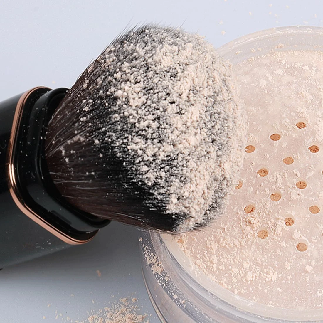 ست برس آرایشی رژگونه رزانیا 2 عددی، برس پودر، کرم پودر، کانتور، برنزر، برس ترکیبی صورت، برس کابوکی ترکیبی با موهای ضخیم، متراکم و نرم مصنوعی (مشکی) ست برس آرایشی رژگونه رزانیا 2 عددی، برس پودر، کرم پودر، کانتور، برنزر، برس ترکیبی صورت، برس کابوکی ترکیبی با موهای ضخیم، متراکم و نرم مصنوعی (مشکی)