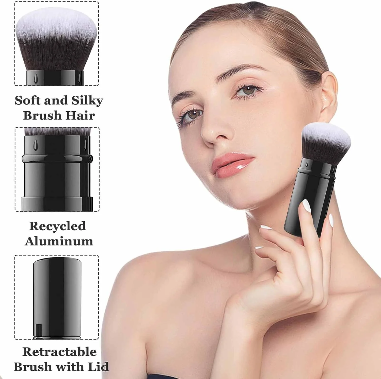 براشهای آرایشی کابوکی جمعشونده، براش رژگونه مسافرتی صورت، براش قابل حمل پودر فونداسیون ضد آفتاب با پوشش برای رژگونه، برنزر، پولیش، هایلایتر و لوازم آرایشی پودری بیعیب و نقص براشهای آرایشی کابوکی جمعشونده، براش رژگونه مسافرتی صورت، براش قابل حمل پودر فونداسیون ضد آفتاب با پوشش برای رژگونه، برنزر، پولیش، هایلایتر و لوازم آرایشی پودری بیعیب و نقص
