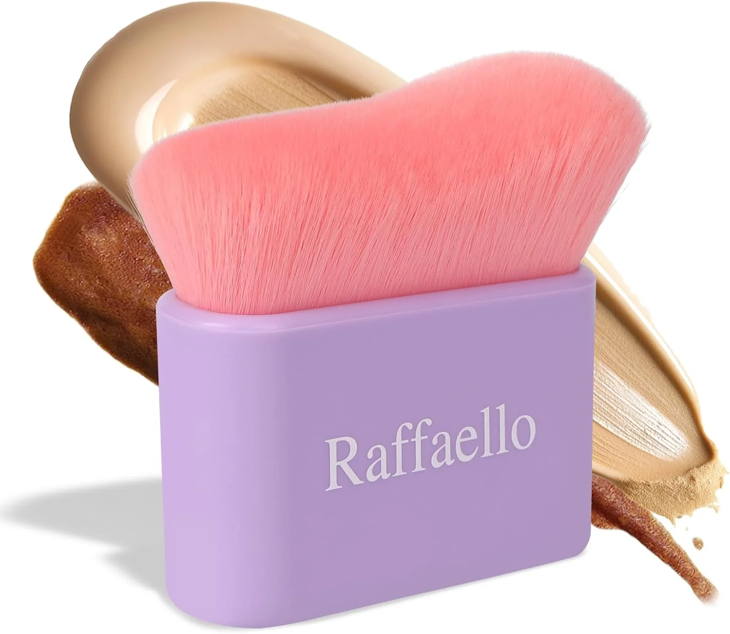 برس برنزه کننده خودکار Raffaello برای بدن و صورت، برس ترکیبی کابوکی برای موس برنزه کننده، برس بی عیب و نقص برای کرم پودر و برنزر، موهای نرم وگان برای استفاده صاف و بدون رگه