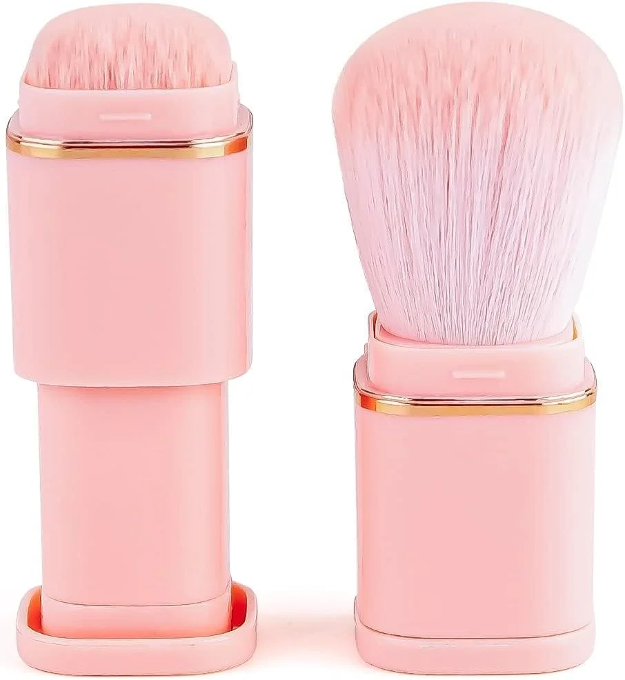 براش آرایشی تکی قابل حمل و جمع شونده، براش کابوکی جمع شونده، براش قابل حمل پودر، کرم پودر و ضد آفتاب، مناسب برای رژگونه، برنزر، براش آرایشی صورت مسافرتی