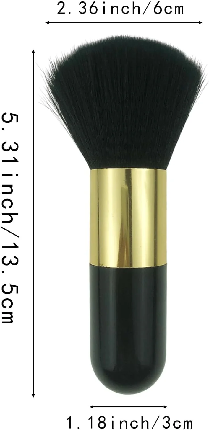 ست برس آرایشی پودری 2 عددی، ست برس آرایشی کابوکی، برس های پودری بزرگ با حلقه طلایی، برس رژگونه، برس بزرگ تکی برای ترکیب آرایش (مشکی) ست برس آرایشی پودری 2 عددی، ست برس آرایشی کابوکی، برس های پودری بزرگ با حلقه طلایی، برس رژگونه، برس بزرگ تکی برای ترکیب آرایش (مشکی)