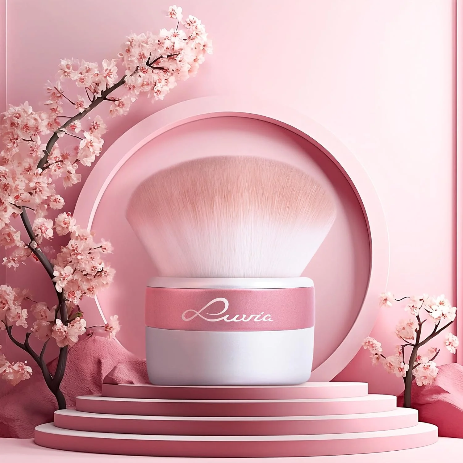 برس آرایشی کابوکی XXL Luvia Cosmetics، برس پودر XXL برای صورت، برنزر، رژگونه، کانتور، هایلایتر، برس وگان، برس کابوکی - Candy برس آرایشی کابوکی XXL Luvia Cosmetics، برس پودر XXL برای صورت، برنزر، رژگونه، کانتور، هایلایتر، برس وگان، برس کابوکی - Candy