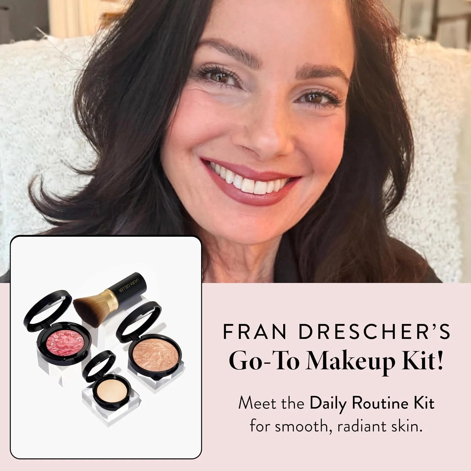 مجموعه کامل آرایش لورا گلر نیویورک (4 تکه): کرم پودر Balance-N-Brighten، برنزه، براش کابوکی جمع شونده، رژگونه Blush-N-Brighten، رنگ های استوایی، هایلایتر پخته اورجینال وانیل فرانسوی