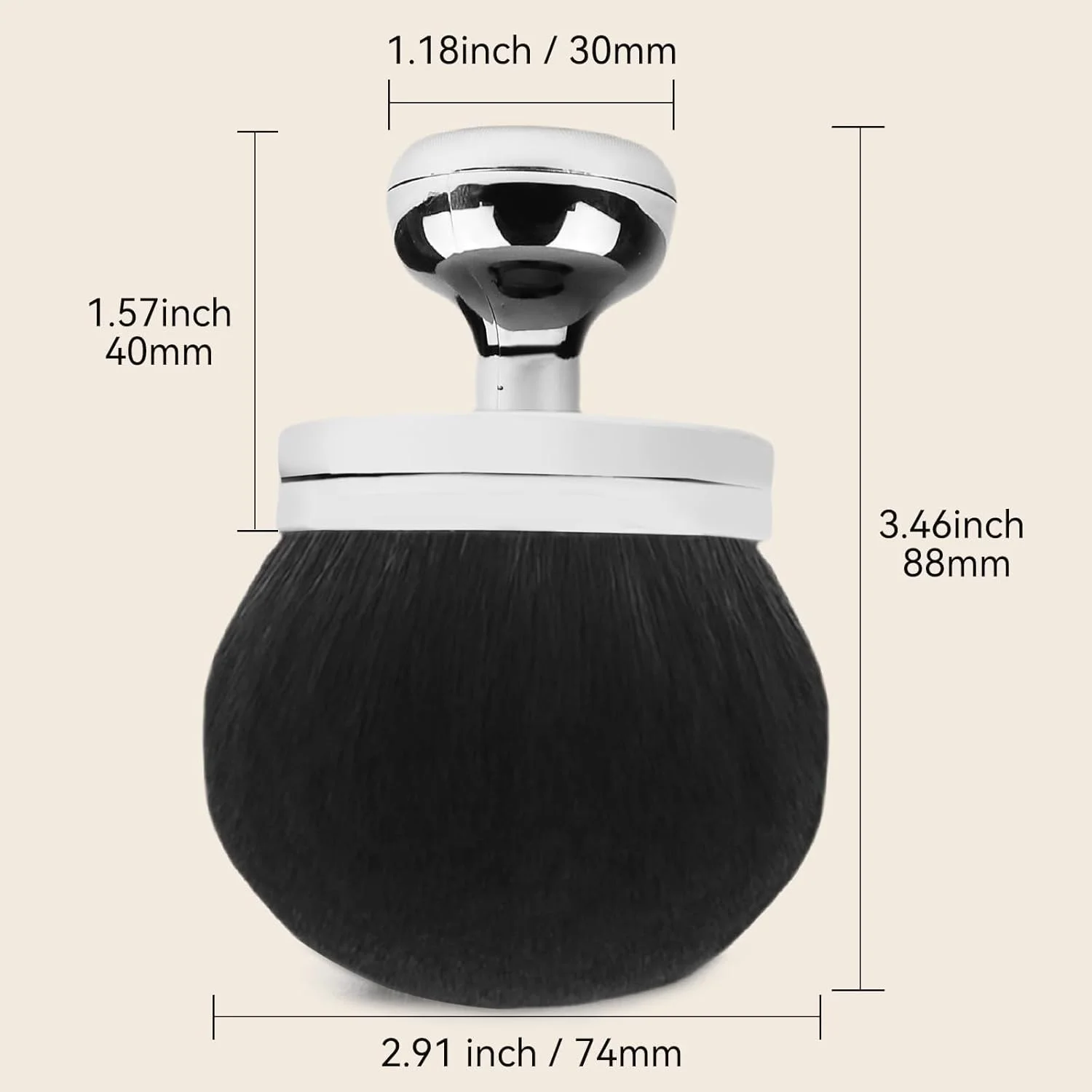 براش بزرگ آرایشی بدن Hebterrka Blend & Blur برای برنزه کننده، آرایش پا و برنزر - اپلیکاتور پشت برای برنزه کردن، براش کابوکی پهن 3 اینچی (نقره ای) براش بزرگ آرایشی بدن Hebterrka Blend & Blur برای برنزه کننده، آرایش پا و برنزر - اپلیکاتور پشت برای برنزه کردن، براش کابوکی پهن 3 اینچی (نقره ای)