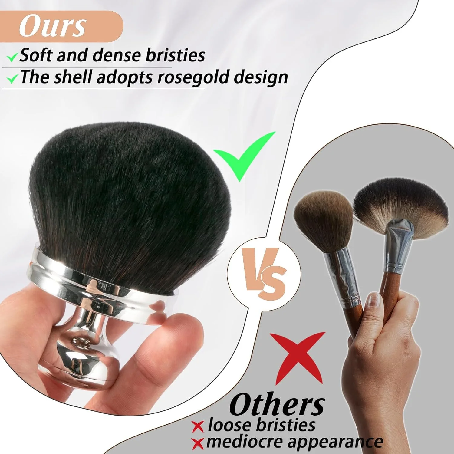 براش بزرگ آرایشی بدن Hebterrka Blend & Blur برای برنزه کننده، آرایش پا و برنزر - اپلیکاتور پشت برای برنزه کردن، براش کابوکی پهن 3 اینچی (نقره ای) براش بزرگ آرایشی بدن Hebterrka Blend & Blur برای برنزه کننده، آرایش پا و برنزر - اپلیکاتور پشت برای برنزه کردن، براش کابوکی پهن 3 اینچی (نقره ای)