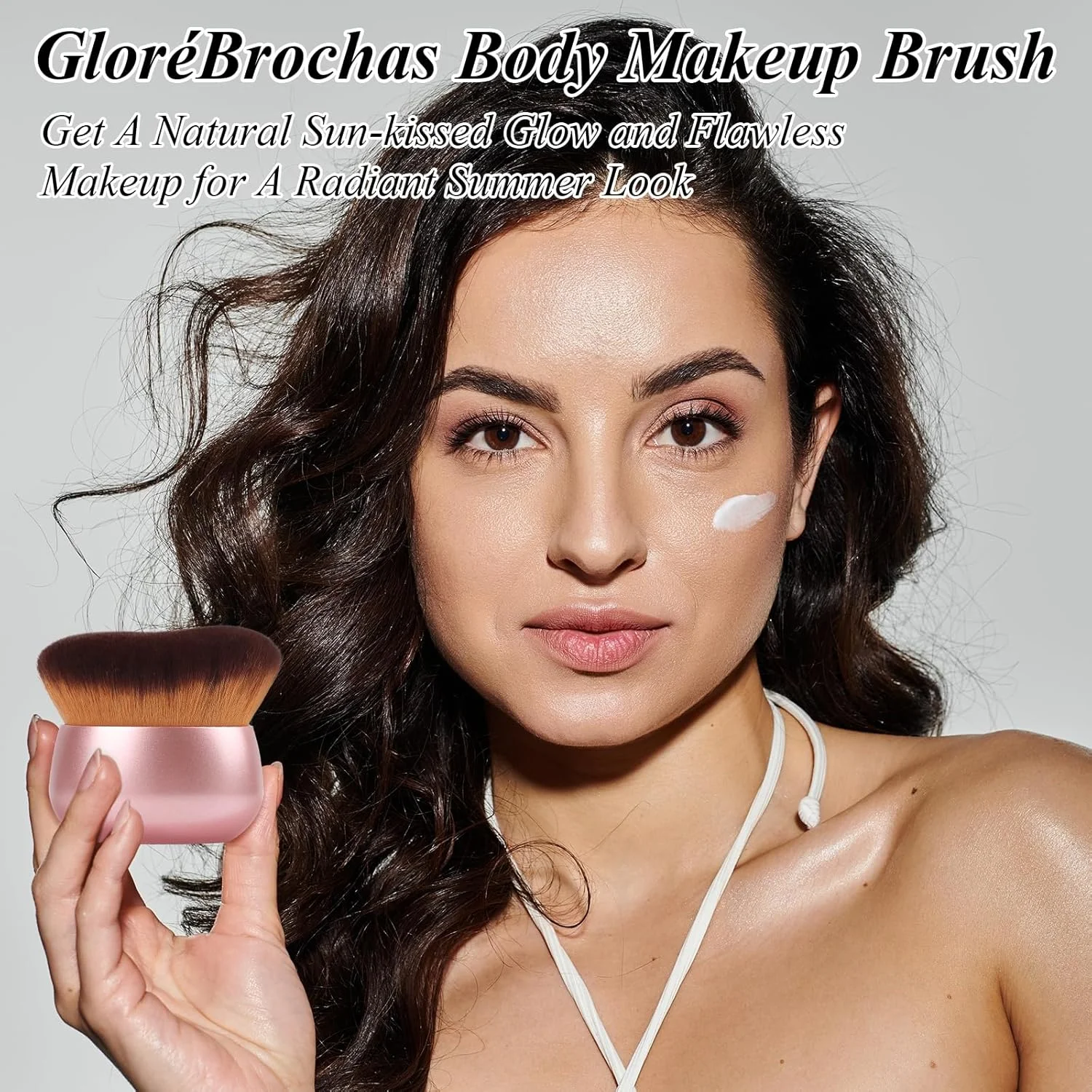 براش آرایشی کبوکی بزرگ 75 میلی متری GloréBrochas برای استفاده از محصولات برنزه کننده - دارای موهای گیاهی متراکم و فوق العاده نرم برای آرایش بدن، برنزر و کرم پودر - مناسب برای استفاده از موس، لوسیون و محصولات برنزه کننده - رزگلد، قابل استفاده به صورت خشک و مرطوب براش آرایشی کبوکی بزرگ 75 میلی متری GloréBrochas برای استفاده از محصولات برنزه کننده - دارای موهای گیاهی متراکم و فوق العاده نرم برای آرایش بدن، برنزر و کرم پودر - مناسب برای استفاده از موس، لوسیون و محصولات برنزه کننده - رزگلد، قابل استفاده به صورت خشک و مرطوب