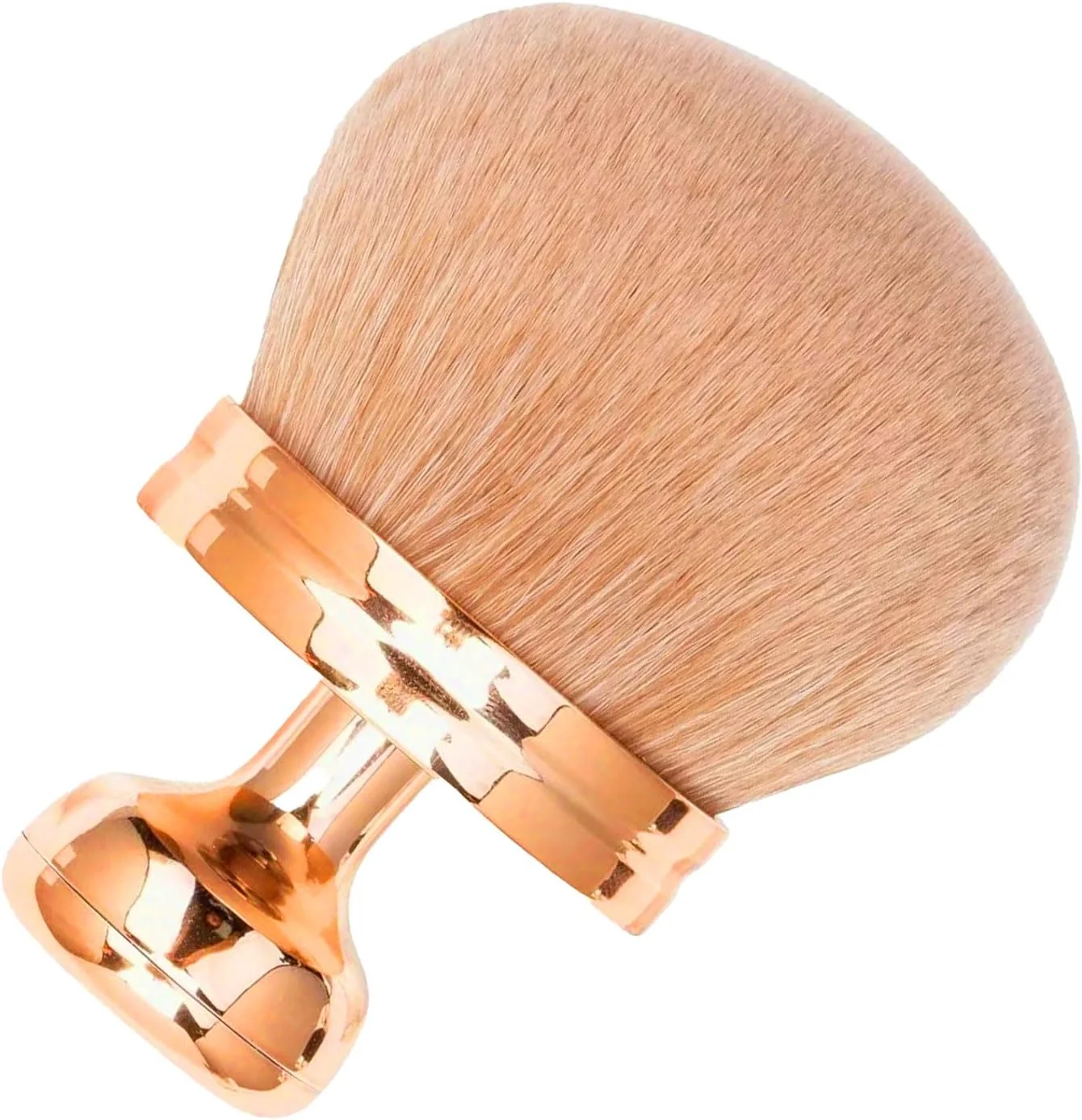 براش آرایشی بزرگ فنان برای بدن، مناسب برای برنزه کننده، ترکیب و پخش کردن، براش کابوکی با سر پهن 75 میلی متری، براش قارچی شکل برای صورت، گردن، بدن، پا، رنگ رزگلد براش آرایشی بزرگ فنان برای بدن، مناسب برای برنزه کننده، ترکیب و پخش کردن، براش کابوکی با سر پهن 75 میلی متری، براش قارچی شکل برای صورت، گردن، بدن، پا، رنگ رزگلد