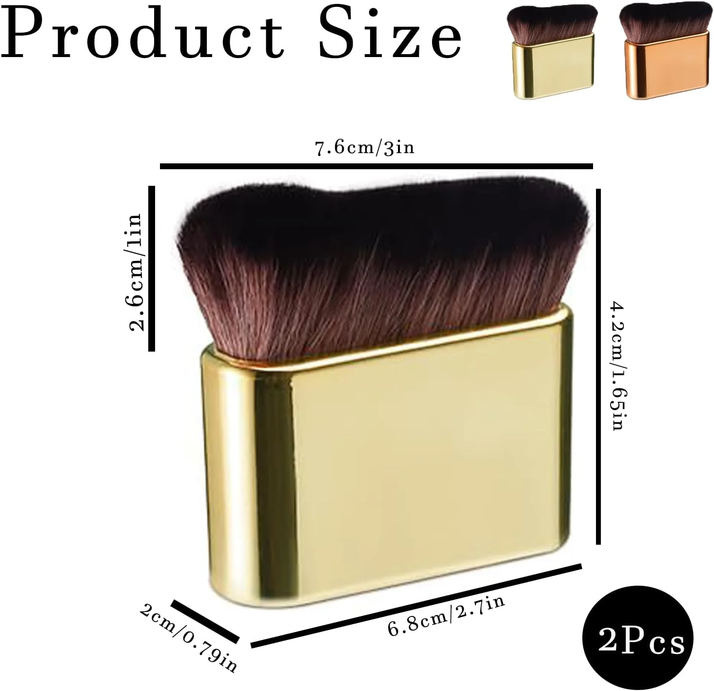 براش برنزه کننده، براش آرایشی برای صورت و بدن، مناسب برای زیرسازی بی نقص پاها، قابل استفاده برای رژگونه پودری، سایه چشم و کرم ضد آفتاب (2 عدد)