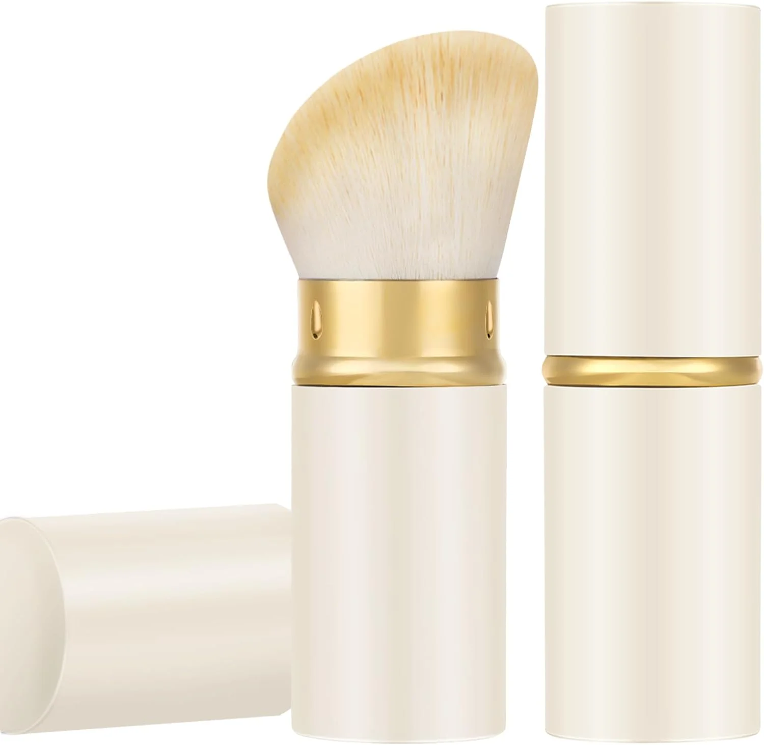 براش آرایشی کابوکی جمع‌شونده Falliny، براش زاویه‌دار مسافرتی برای پودر، کرم پودر، رژگونه، براش آرایشی برای رژگونه، ضد آفتاب، برنزر، ترکیب کردن، کانسیلر، هایلایتر، لوازم آرایشی پودری