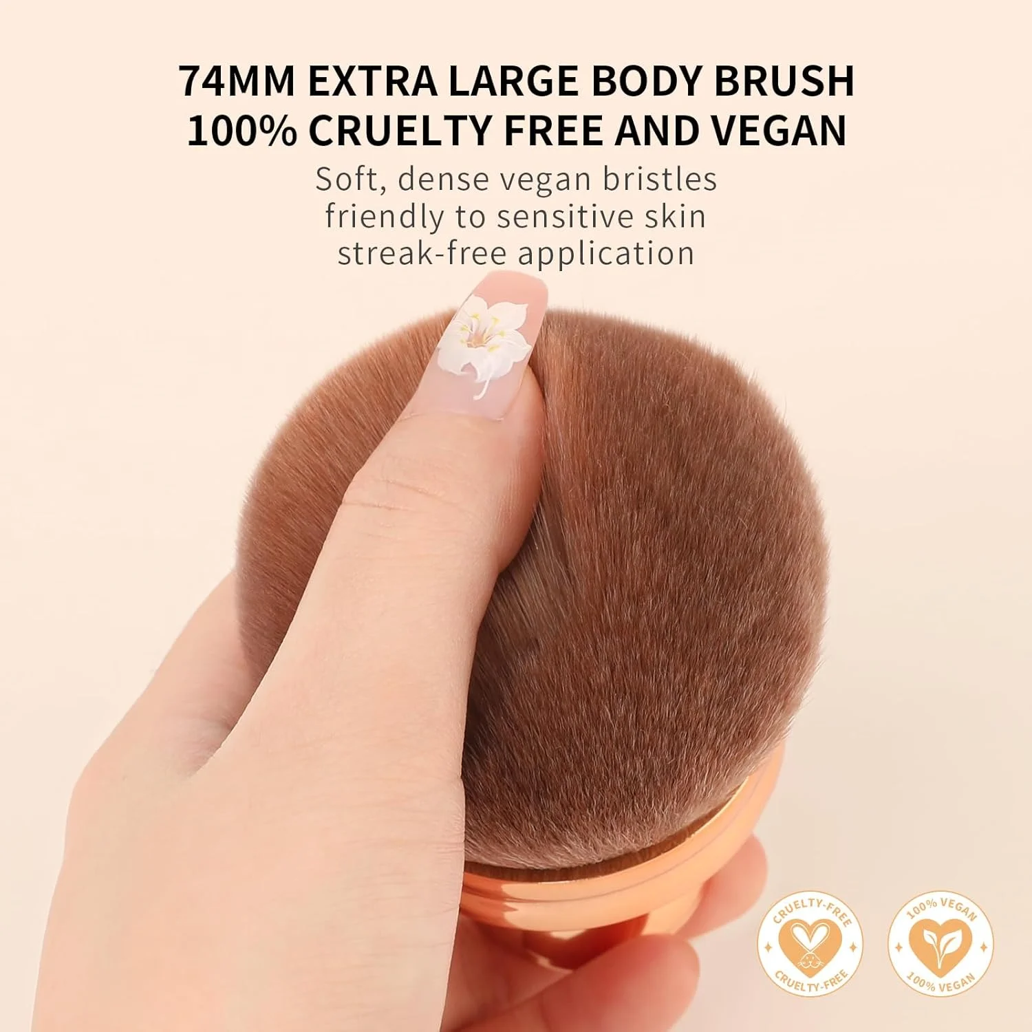 براش آرایشی بزرگ بدن Docolor برای برنزه کردن، براش ترکیبی برنزه کننده 3 اینچی، موی مصنوعی نرم، پودر، کرم پودر، رژگونه، برنزر، براش صورت و بدن جعبه هدیه براش آرایشی بزرگ بدن Docolor برای برنزه کردن، براش ترکیبی برنزه کننده 3 اینچی، موی مصنوعی نرم، پودر، کرم پودر، رژگونه، برنزر، براش صورت و بدن جعبه هدیه