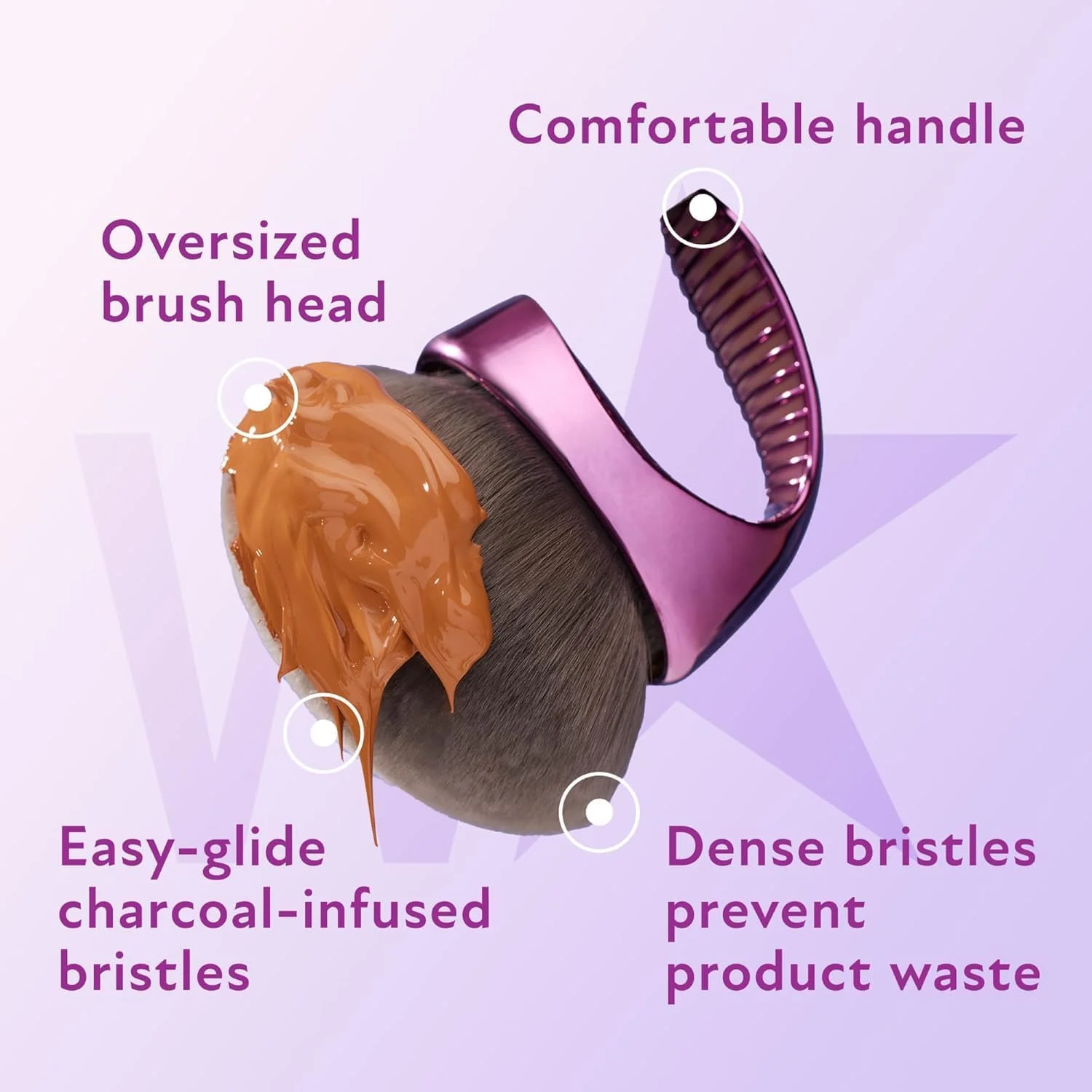 براش بدن Beauty Blend & Blur - استفاده بی نقص برای برنزه کننده خودکار، برنزر و آرایش بدن، موهای نرم برای پوشش یکنواخت و بدون رگه براش بدن Beauty Blend & Blur - استفاده بی نقص برای برنزه کننده خودکار، برنزر و آرایش بدن، موهای نرم برای پوشش یکنواخت و بدون رگه