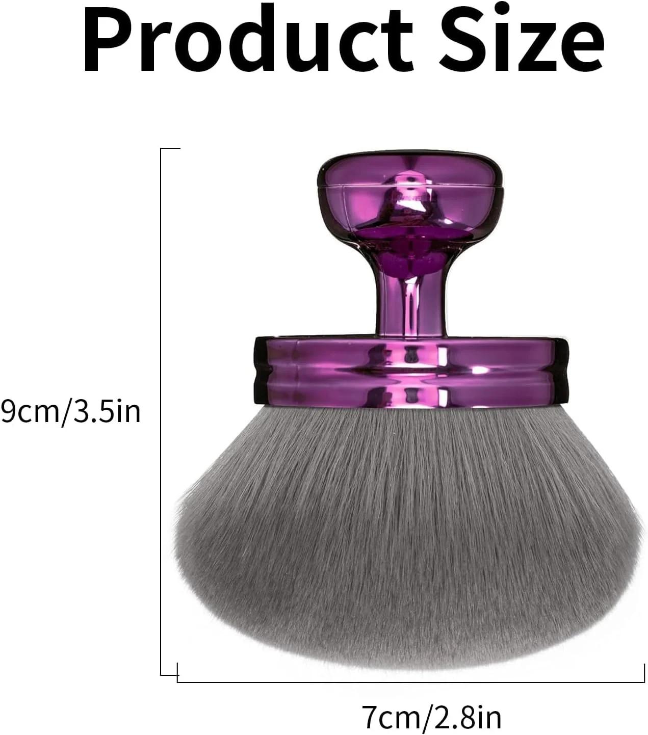 براش بزرگ برنزه کننده GIONAR، سر کابوکی پهن برای آرایش بی عیب و نقص بدن، استفاده از برنزه کننده و ضد آفتاب، طراحی بیضی شکل برای پشت، پا، فونداسیون ضد آفتاب، بازو و صورت (بنفش)