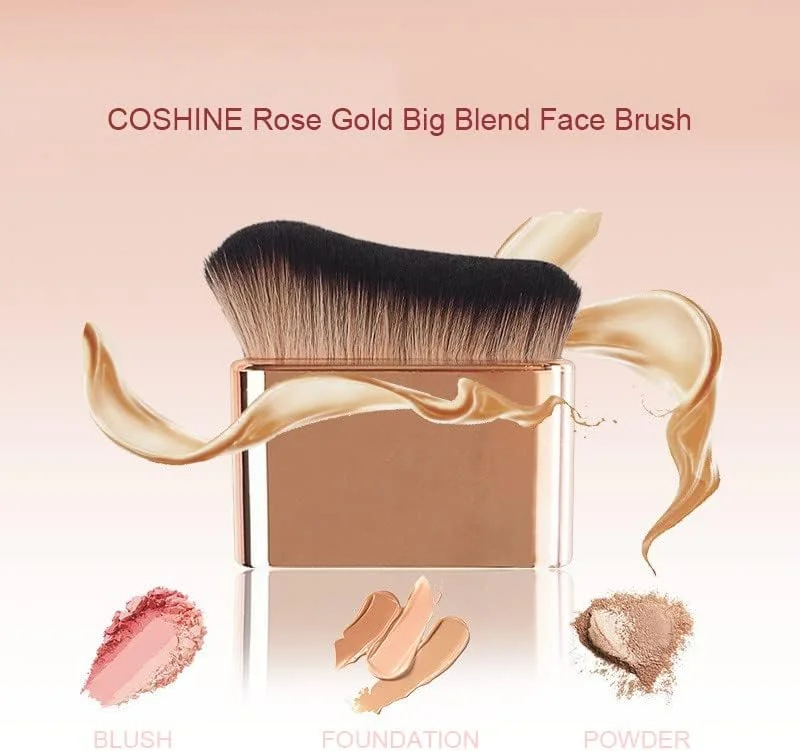 براش بزرگ ترکیب کننده برنزه کننده خودکار COSHINE، براش حرفه ای برنزه کننده خودکار، کابوکی، پودر، کرم پودر، رژگونه، سایه، برنزر، براش صورت و بدن (طلایی رز) براش بزرگ ترکیب کننده برنزه کننده خودکار COSHINE، براش حرفه ای برنزه کننده خودکار، کابوکی، پودر، کرم پودر، رژگونه، سایه، برنزر، براش صورت و بدن (طلایی رز)