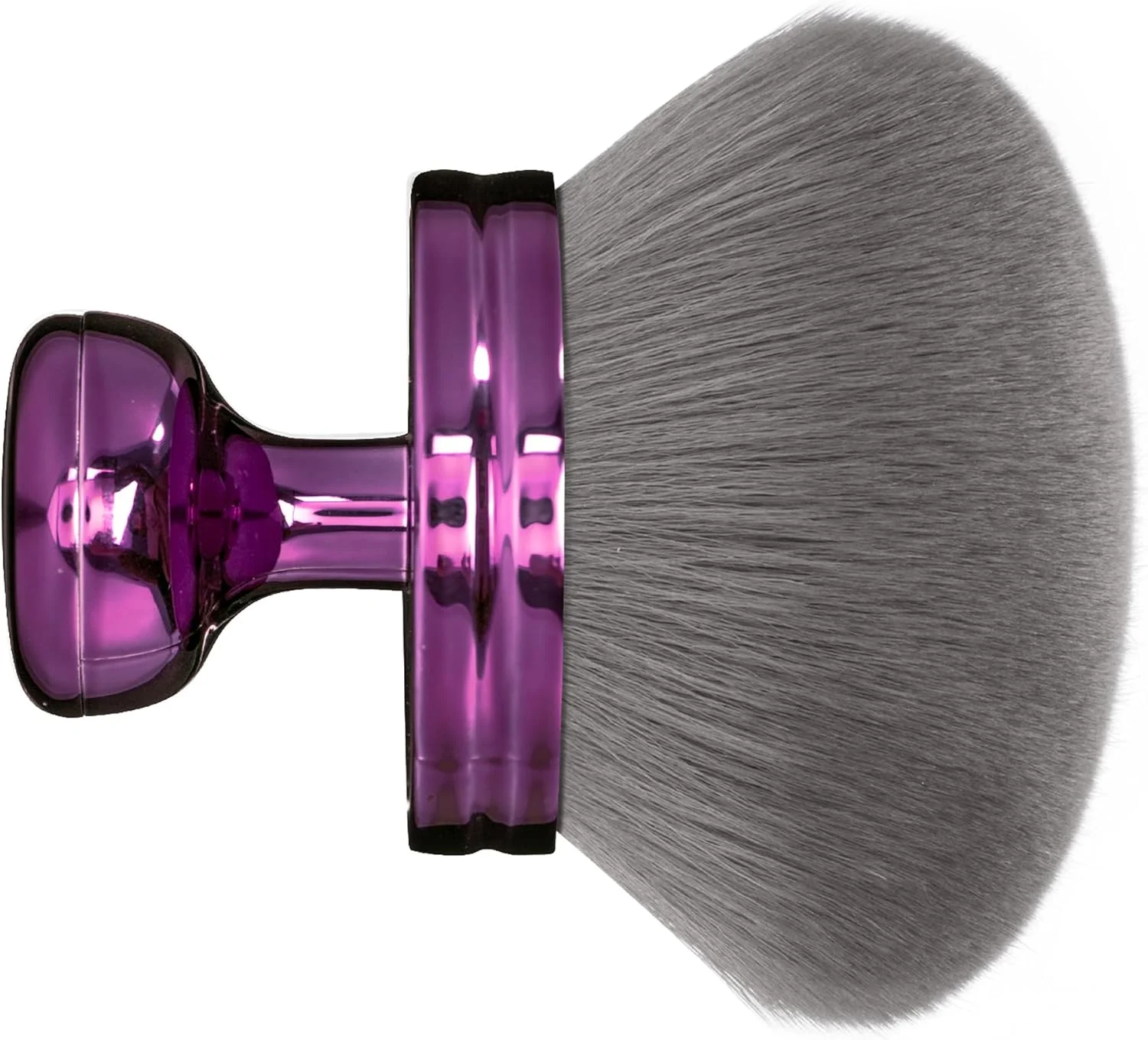 براش آرایشی بزرگ بدن Blend & Blur برای برنزه کردن، آرایش پا و برنزر، براش کابوکی سر گرد پهن 3.2 اینچی برای استفاده با کیف بند دار (بنفش)