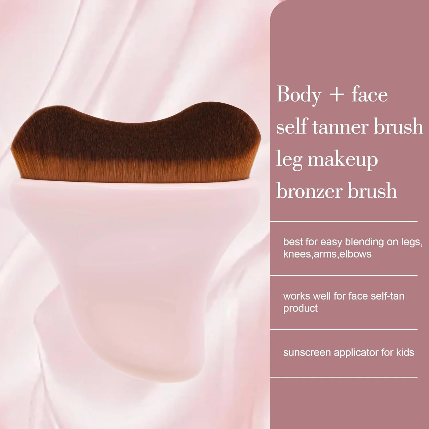 براش برنزه کننده BEAUTYFACTOR - براش کابوکی آرایش بدن و پا برای برنزه کننده و ضد آفتاب - براش برنزه کننده دستکشی برای صورت و بدن (صورتی) براش برنزه کننده BEAUTYFACTOR - براش کابوکی آرایش بدن و پا برای برنزه کننده و ضد آفتاب - براش برنزه کننده دستکشی برای صورت و بدن (صورتی)