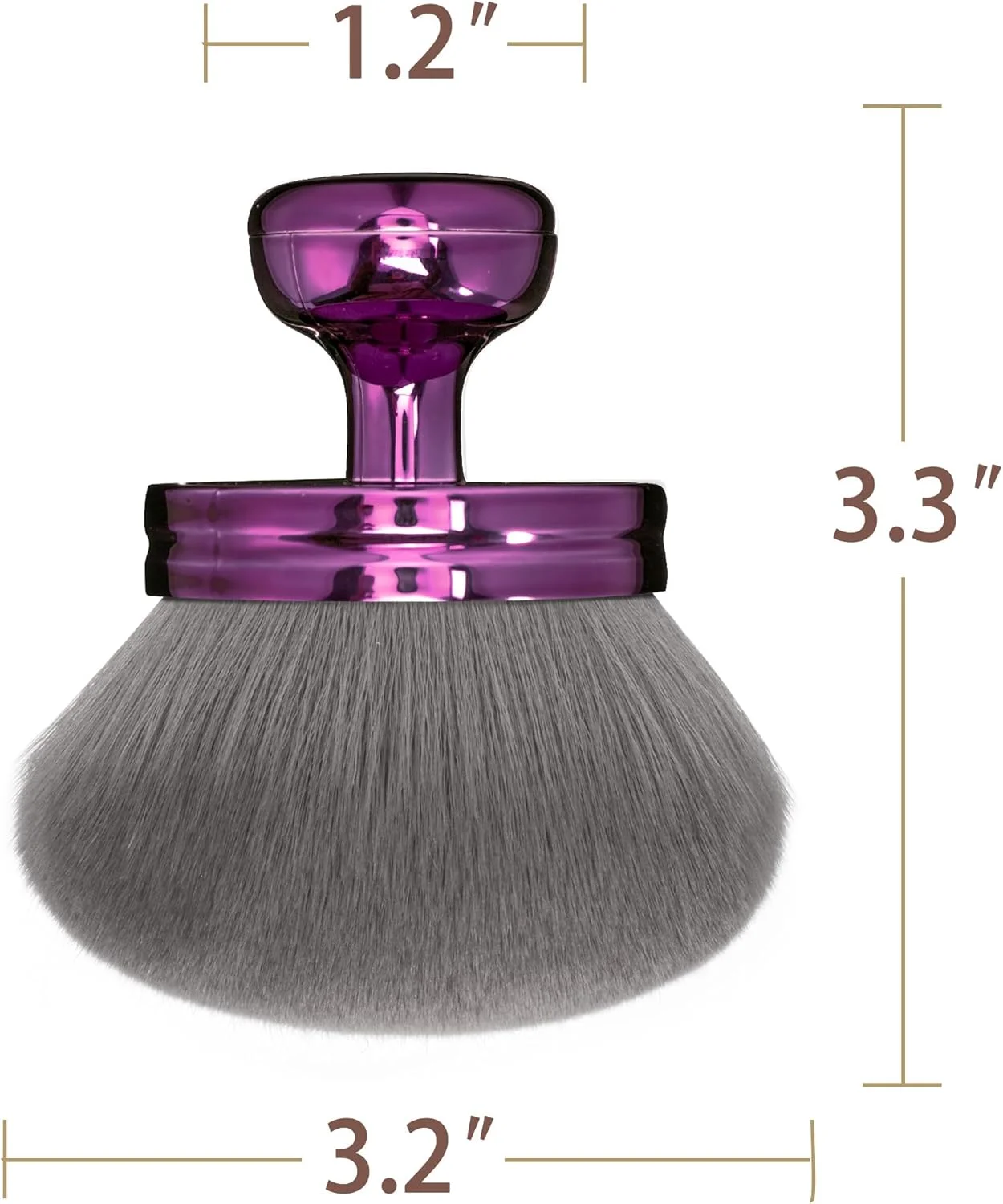 براش آرایشی بزرگ بدن Blend & Blur برای برنزه کردن، آرایش پا و برنزر، براش کابوکی سر گرد پهن 3.2 اینچی برای استفاده با کیف بند دار (بنفش) براش آرایشی بزرگ بدن Blend & Blur برای برنزه کردن، آرایش پا و برنزر، براش کابوکی سر گرد پهن 3.2 اینچی برای استفاده با کیف بند دار (بنفش)