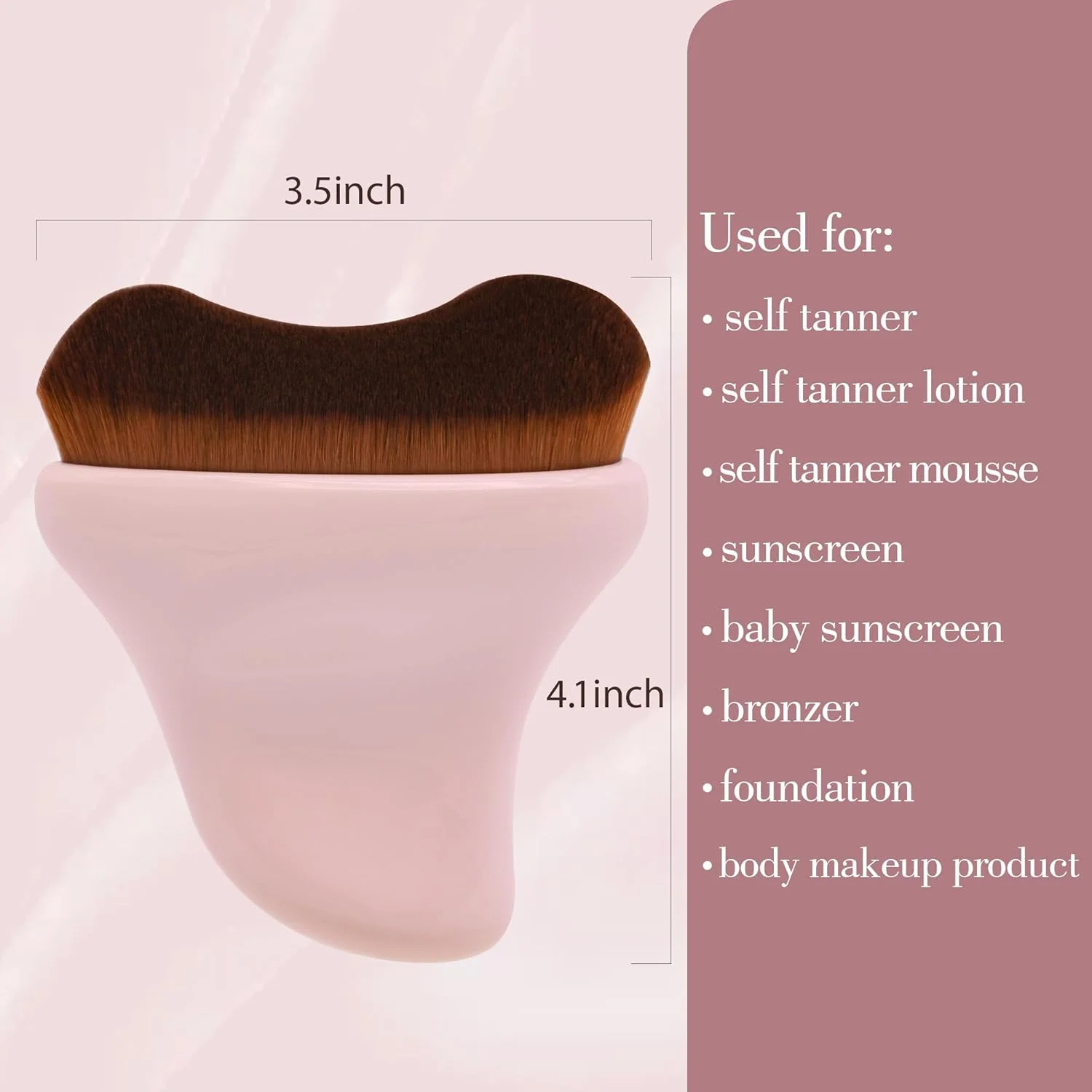 براش برنزه کننده BEAUTYFACTOR - براش کابوکی آرایش بدن و پا برای برنزه کننده و ضد آفتاب - براش برنزه کننده دستکشی برای صورت و بدن (صورتی) براش برنزه کننده BEAUTYFACTOR - براش کابوکی آرایش بدن و پا برای برنزه کننده و ضد آفتاب - براش برنزه کننده دستکشی برای صورت و بدن (صورتی)