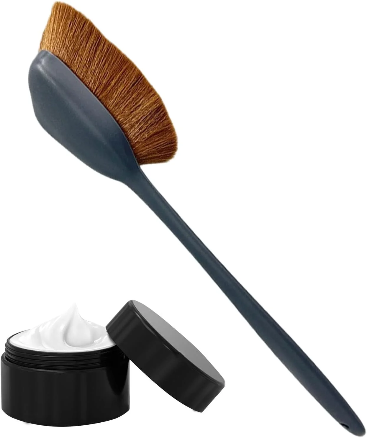 اپلیکاتور برنزه کننده پشت، اپلیکاتور مرطوب کننده پشت | ابزار دسته بلند، برس آرایشی بدن برای کانتورینگ، فونداسیون مایع، مرطوب کننده، پولیش و برنزه کردن