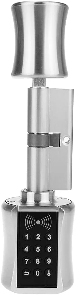 قفل سیلندر هوشمند Graflsoa، قفل درب الکترونیکی بدون کلید با رمز عبور/کارت/کلید، قفل دیجیتال امنیتی درب برقی